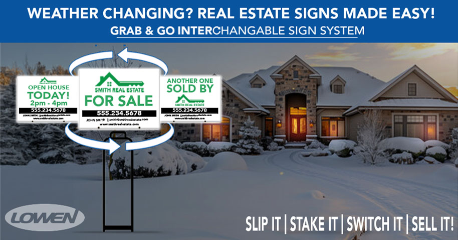 Stay Warm: Lowen's Grab-N-Go Signs image.