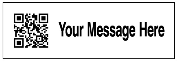 Real Estate Qr Code Sign Rider, 4mm Corrugated Plastic 6"H X 18"W