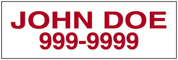 Real Estate Name Sign Rider, 10mm Corrugated Plastic 6"H X 18"W