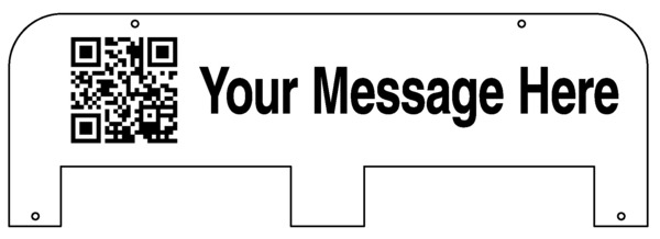 Real Estate Qr Code Sign Rider With Tabs, .090 Polyethylene, 6"H X 24"W