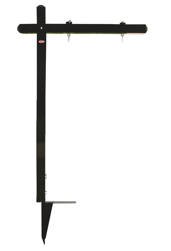 Independent Aluminum Sign Post w/ Ground Anchor, 18h x 30"w or 20h x 28"w Panel - Black