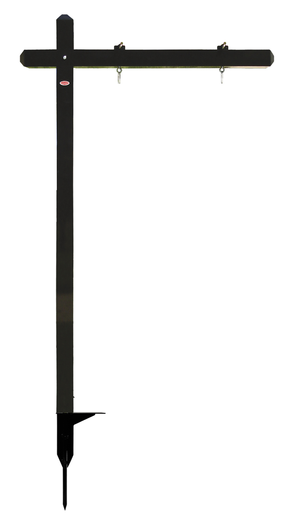 Independent Aluminum Sign Post w/ Snap Ground Anchor, 19"h X30"w or 20"h x 28"w Panel - Black
