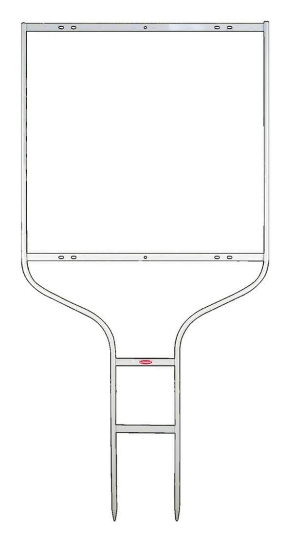 Independent Real Estate Round Rod Sign Frame,  24"h x 24"w - White