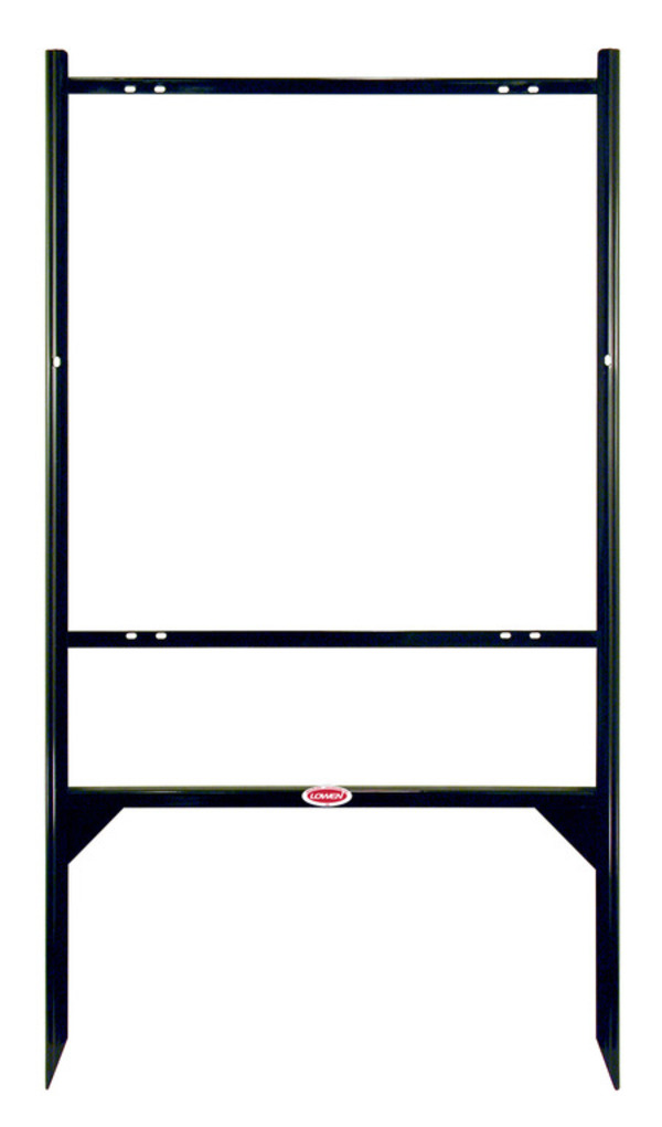 Real Estate One Angle Iron Frame with One Rider Insert, 24"h x 24"w, Black