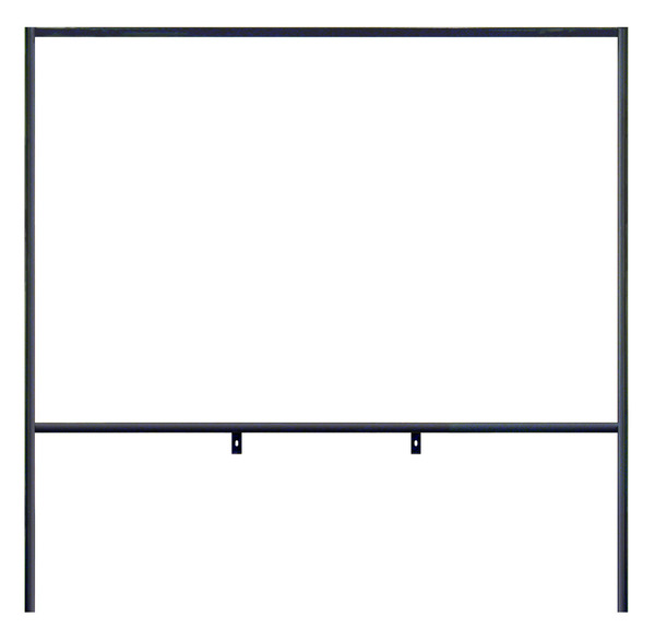 Independent Real Estate Angle Iron Sign Frame for slip-in sign panels, 32"h x 48"w - Black