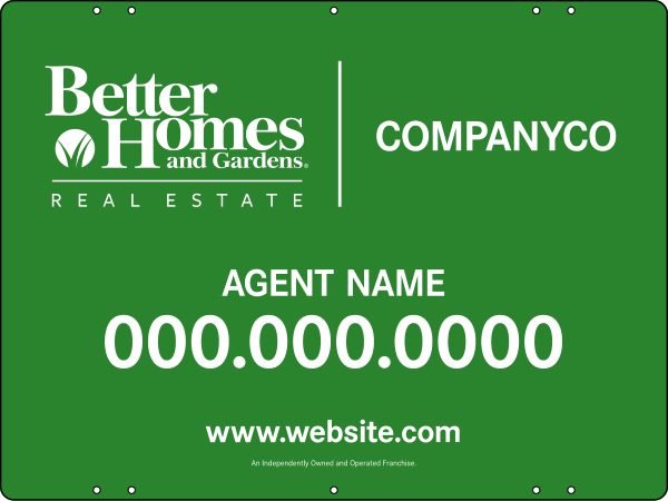 Agent Sign Panel, 24 Ga. Steel, 18"H X 24"W