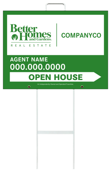 Grab And Go Agent Open House Sign Panel Unit, 18"H X 24"W, 4mm Corrugated