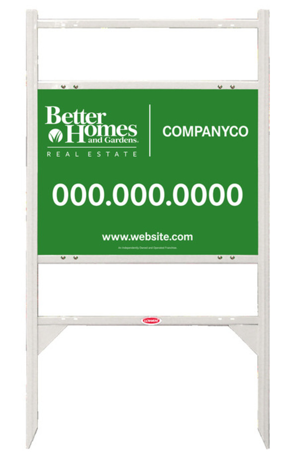 Angle Iron Frame With Two Rider Inserts And Sign Panel Unit, 18"H X 24"W