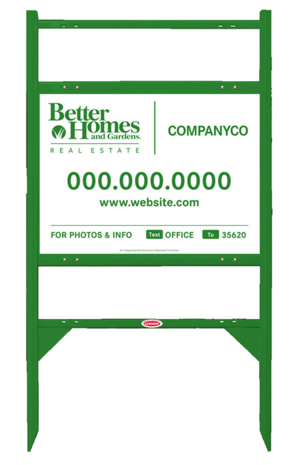 Angle Iron Frame With Two Rider Inserts And For Photos & Info Sign Panel Unit, 18"H X 24"W