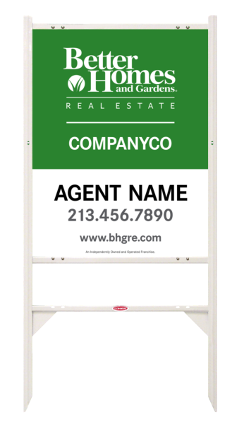 Angle Iron Sign Frame And Agent Name Sign Panel Unit, 30"H X 24W, Steel