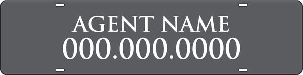 Distinctive Collection Agent Sign Rider, 24 GA Steel 6"H X 24"W