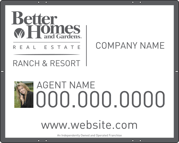 Ranch And Resort Real Estate Photo Panel, 24 GA Steel 24"H X 30"W