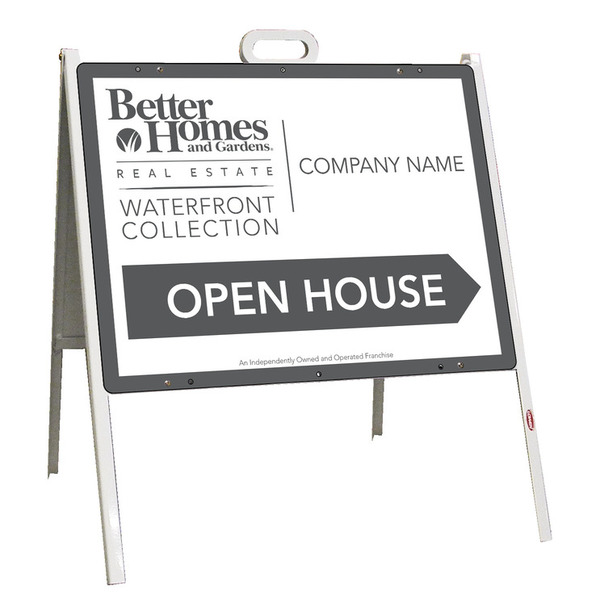 Waterfront Collection Open House A-Frame And Sign Panel Unit, 24 GA Steel 18"H X 24"W