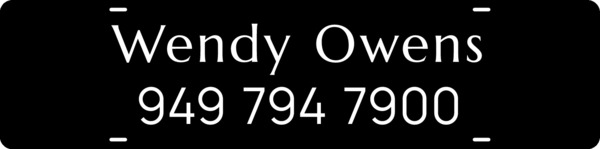 Agent Name Sign Rider, 6"H X 24"W, Steel