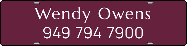 Agent Name Sign Rider, 6"H X 24"W, Steel