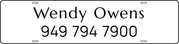 Agent Name Sign Rider, 6"H X 24"W, Steel