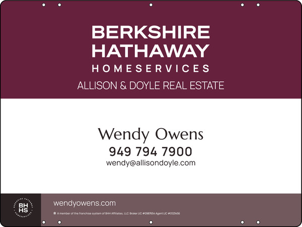 Agent Sign Panel, 18"H X 24", Steel