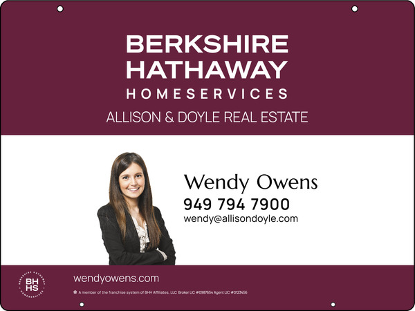 Berkshire Hathaway HomeServices Hanging Cut Out Photo Sign Panel, 18"h x 24"w, Steel