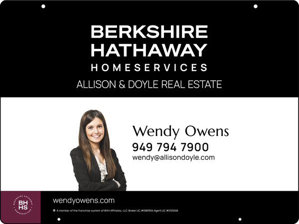 Berkshire Hathaway HomeServices Hanging Cut Out Photo Sign Panel, 18"h x 24"w, Steel