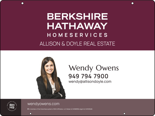Berkshire Hathaway HomeServices Hanging Cut Out Photo Sign Panel, 18"h x 24"w, Steel