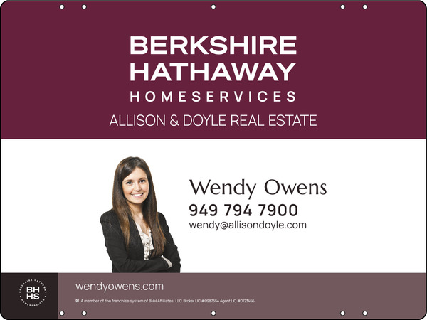 Berkshire Hathaway HomeServices Cut Out Photo Sign Panel, 18"h x 24", Steel