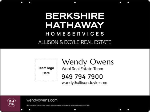 Team Logo Sign Panel, 18"H X 24", Steel