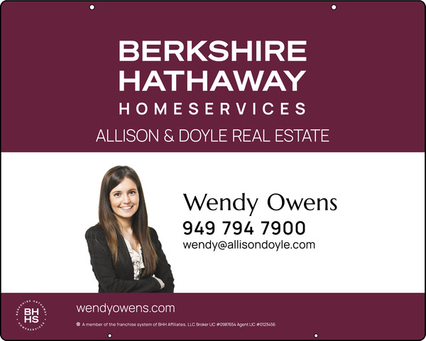 Berkshire Hathaway HomeServices Hanging Cut Out Photo Sign Panel, 24"h x 30"w, Steel
