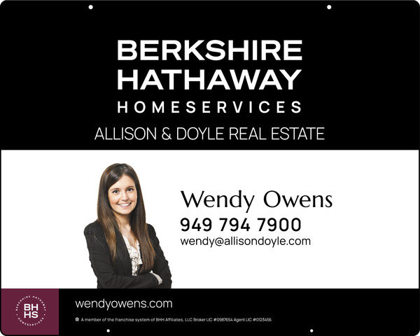 Berkshire Hathaway HomeServices Hanging Cut Out Photo Sign Panel, 24"h x 30"w, Steel