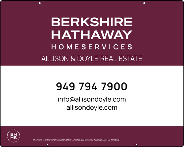 Hanging Office Sign Panel, 24"H X 30"W, Steel