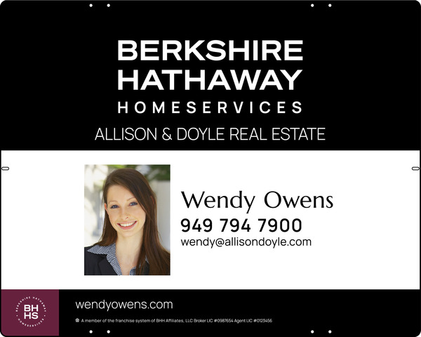 Agent Photo Sign Panel, 24"H X 30", Steel