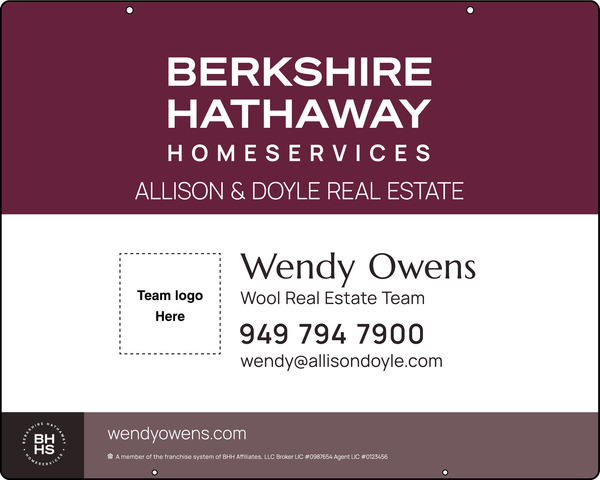 Hanging Team Logo Sign Panel, 24"H X 30"W, Steel