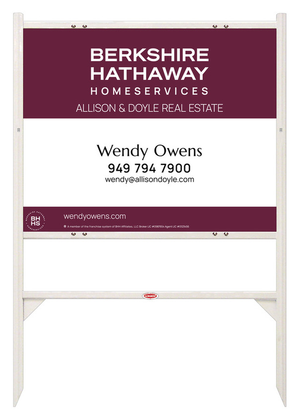 Angle Iron Frame And Agent Sign Panel Unit, 24"H X 30"W, Steel