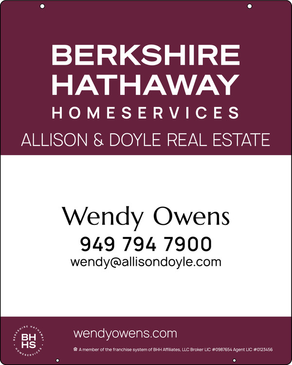 Hanging Agent Sign Panel, 30"H X 24"W, Steel