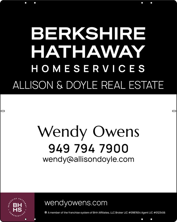 Agent Sign Panel, 30"H X 24", Steel