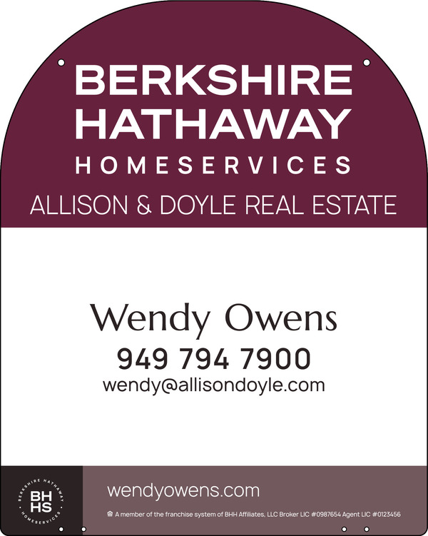 Reflective Hanging Yard Arm Dome Agent Sign Panel, 30"H X 24"W, 3mm Aluminum Composite