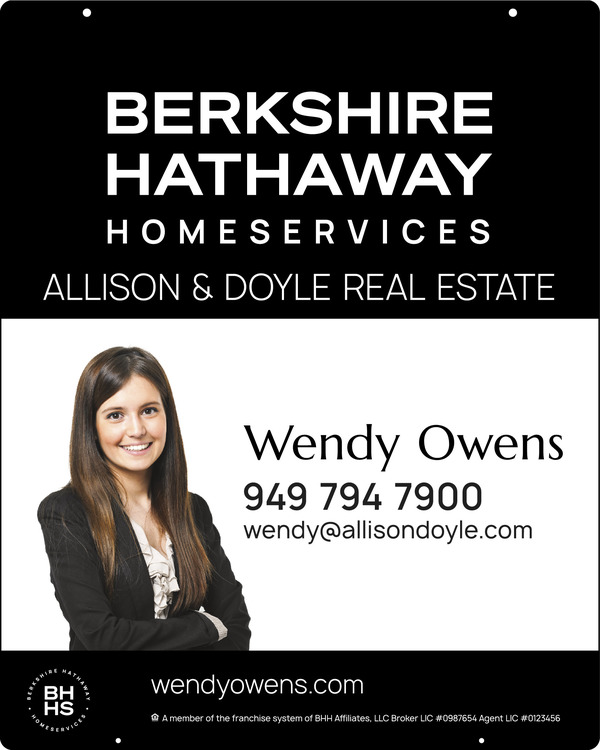 Berkshire Hathaway HomeServices Hanging Cut Out Photo Sign Panel, 30"h x 24"w, 3mm Aluminum Composite