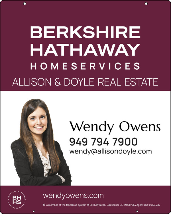 Berkshire Hathaway HomeServices Hanging Cut Out Photo Sign Panel, 30"h x 24"w, 3mm Aluminum Composite