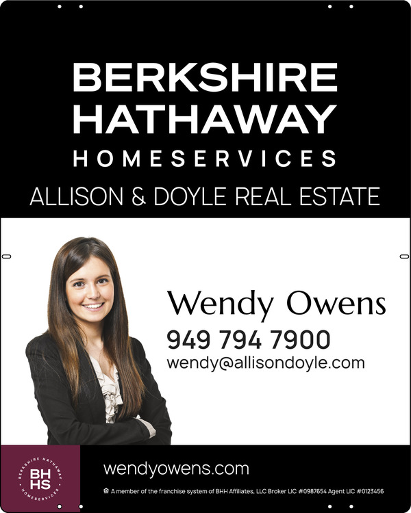 Berkshire Hathaway HomeServices Cut Out Photo Sign Panel, 30"h x 24", Steel