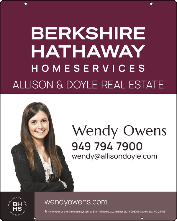 Berkshire Hathaway HomeServices Hanging Cut Out Photo Sign Panel, 30"h x 24"w, Steel