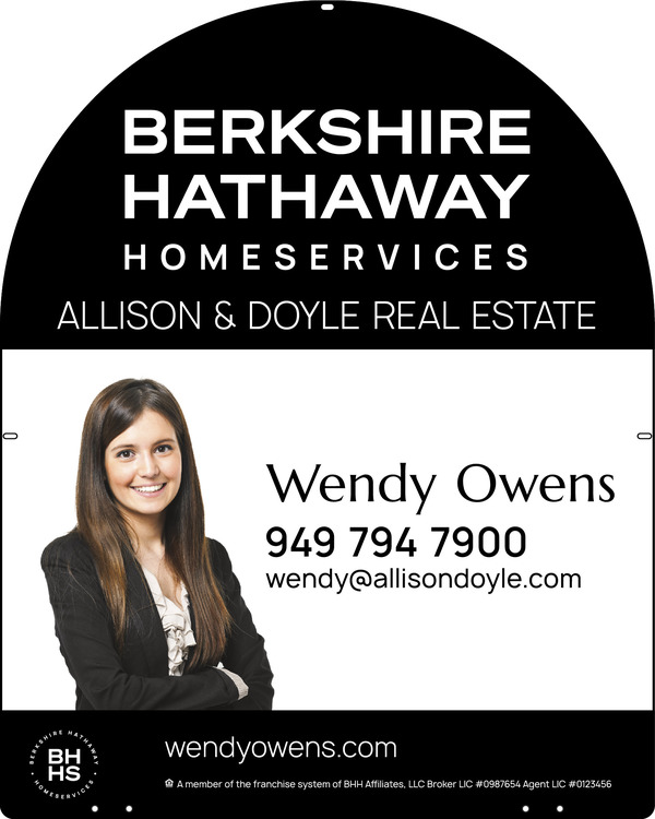 Berkshire Hathaway HomeServices Arc Top Cut Out Photo Sign Panel, 30"h x 24", Steel