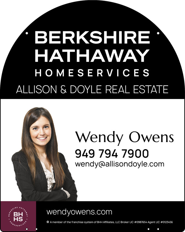 Berkshire Hathaway HomeServices Hanging Arc Top Cut Out Photo Sign Panel, 30"h x 24"w, 3mm Aluminum Composite