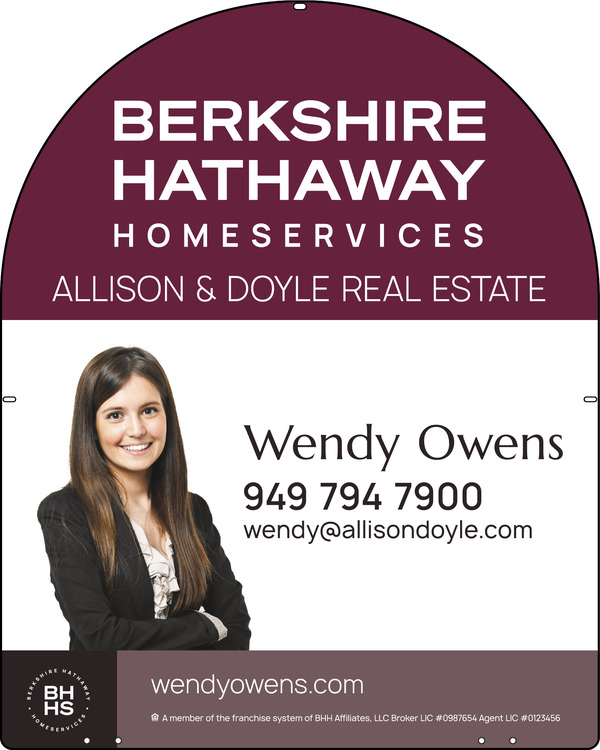 Berkshire Hathaway HomeServices Arc Top Cut Out Photo Sign Panel, 30"h x 24", Steel