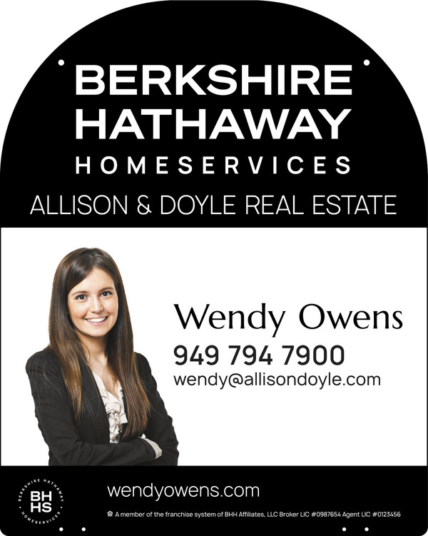 Berkshire Hathaway HomeServices Hanging Yard Arm Dome Cut Out Photo Sign Panel, 30"h x 24"w, 3mm Aluminum Composite