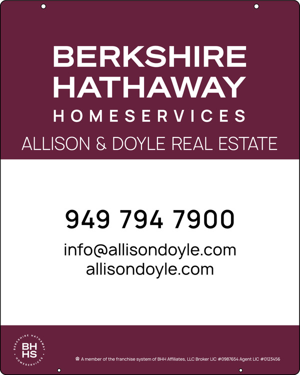 Reflective Hanging Office Sign Panel, 30"H X 24"W, 3mm Aluminum Composite