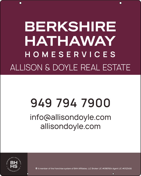 Reflective Hanging Office Sign Panel, 30"H X 24"W, Steel