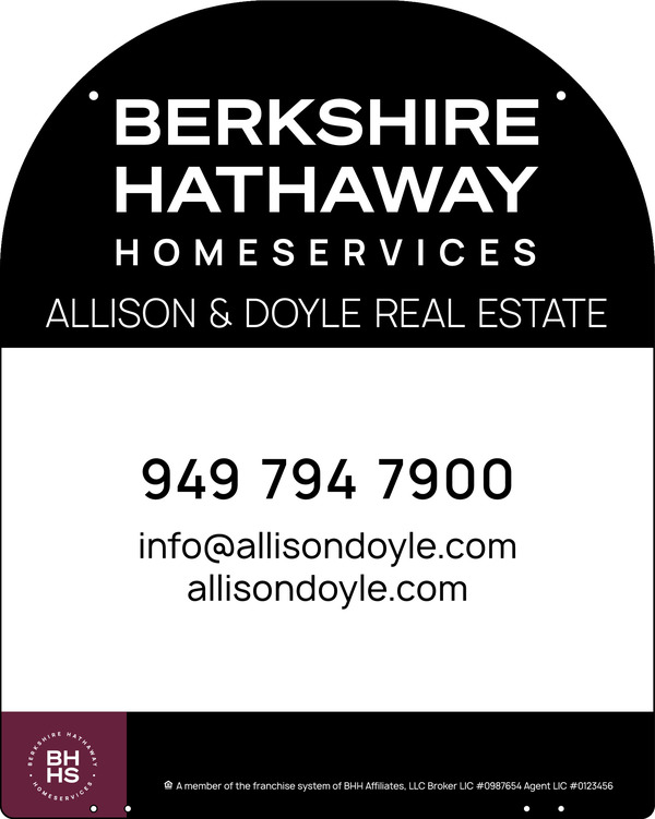 Hanging Yard Arm Dome Office Sign Panel, 30"H X 24"W, 3mm Aluminum Composite