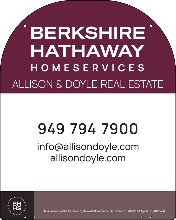 Hanging Yard Arm Dome Office Sign Panel, 30"H X 24"W, 3mm Aluminum Composite