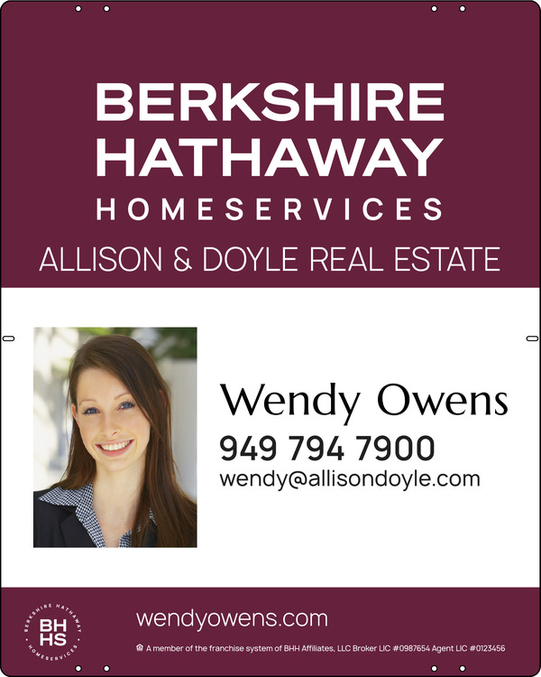 Agent Photo Sign Panel, 30"H X 24", Steel