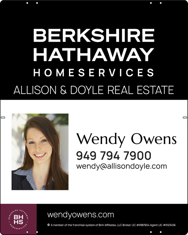 Agent Photo Sign Panel, 30"H X 24", Steel