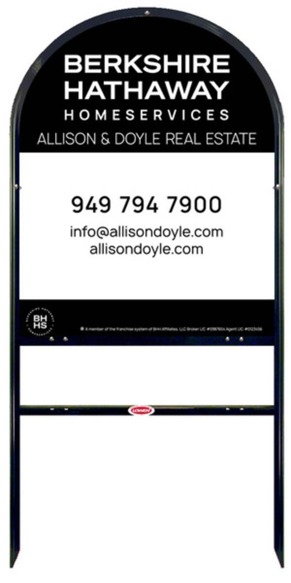 Arc Top Frame W/ 1 Rider Inserts And Office Sign Panel Unit, 30"H X 24"W, Steel